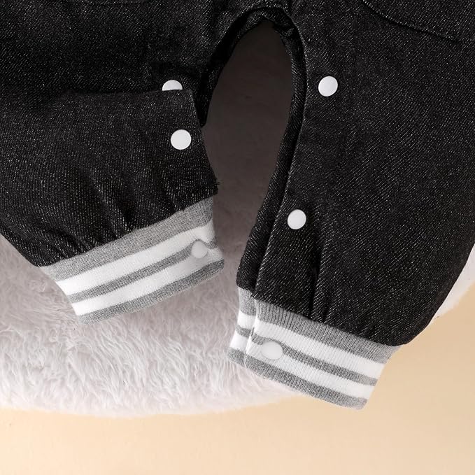 Baby Boy Clothes Fall Winter Outfits Long Sleeve Striped Romper Cute Cartoon - Image 6