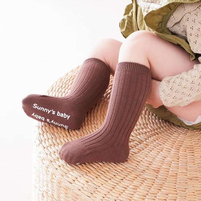 Zumou Toddler Knee High Socks Non Slip Anti Skid Baby Boy Girls Seamless Long - Image 7