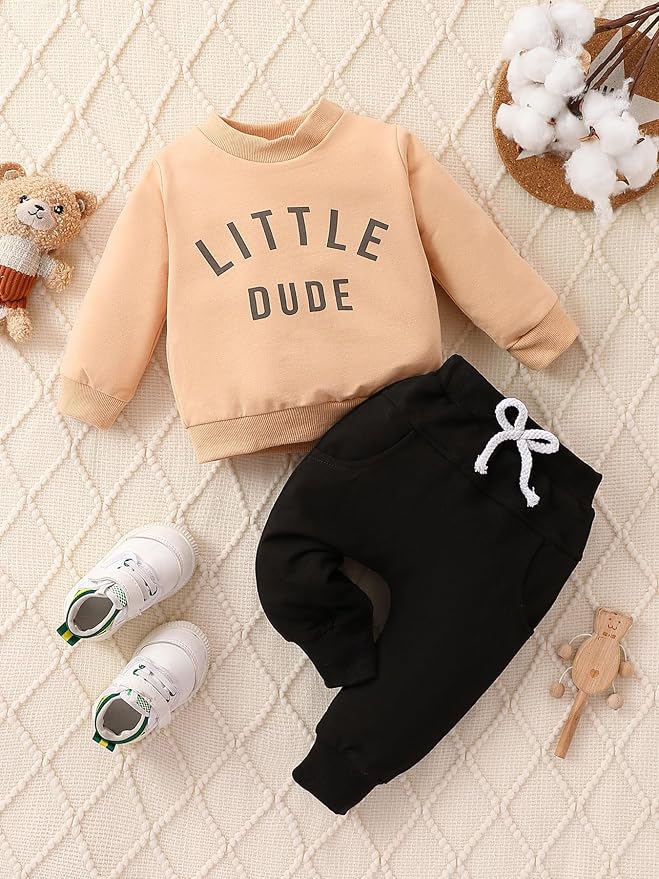 Toddler Baby Boy Fall Winter Clothes Crewneck Long Sleeve Sweatshirt Pullover - Image 2