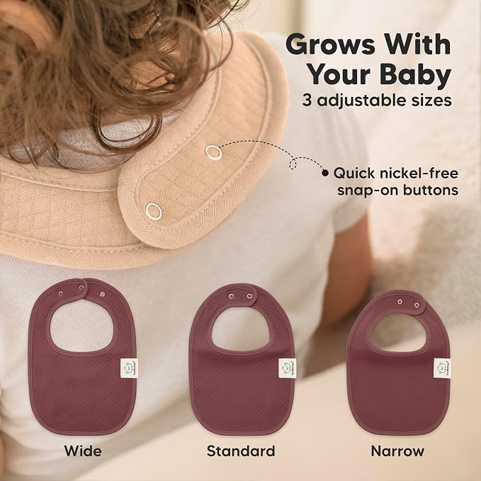 8-Pack Organic Baby Bibs for Girls, Boys - Image 5