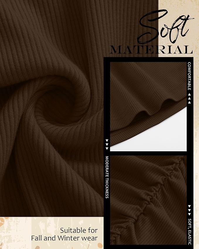 4 Packs Womens Maternity Shirts Long Sleeve Cotton Ribbed Pregnancy Mock Neck - Image 6