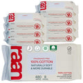 Raan, 100% Cotton Baby & Toddler Wipes, Unbleached, 99% Purified Water by Raan