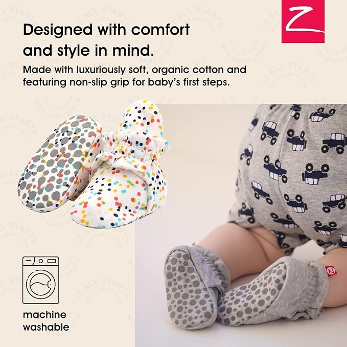 Zutano Organic Baby Booties Newborn Infant, Lost Baby Socks Solution, 18-24 - Image 2