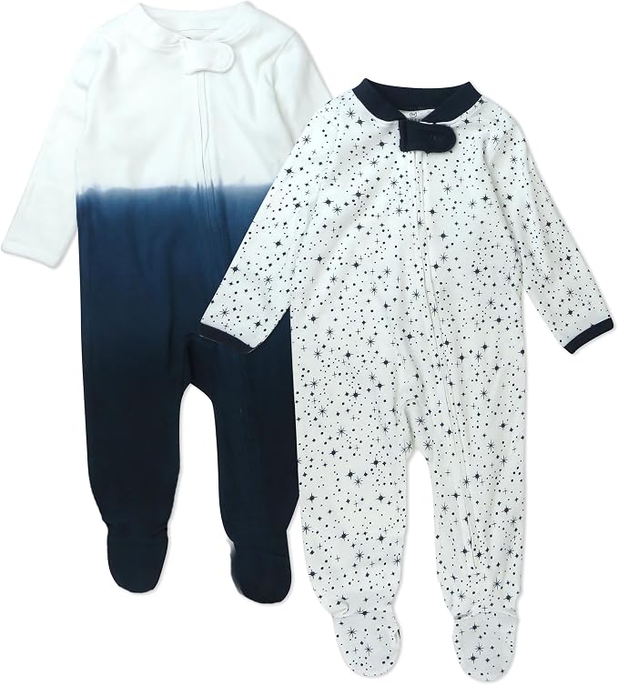 HonestBaby Baby Sleep N' Play One-Piece Zip-Front Footed Organic Cotton Pajama by HonestBaby