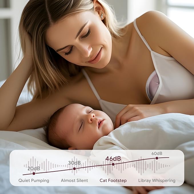 Breast Pump Hands Free, Smart Heated Base Promotes Milk Production, 40dB Quiet - Image 7