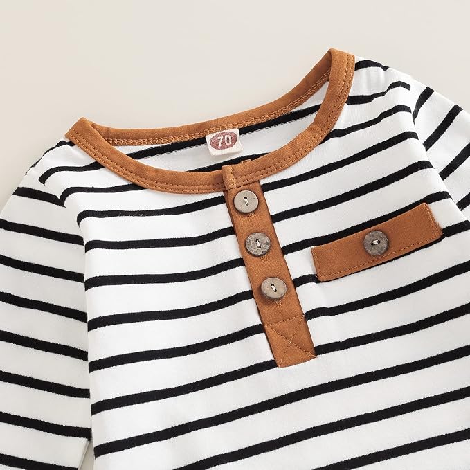 Toddler Baby Boy Clothes Solid Color Long Sleeve Crewneck Sweatshirt Top Casual - Image 3