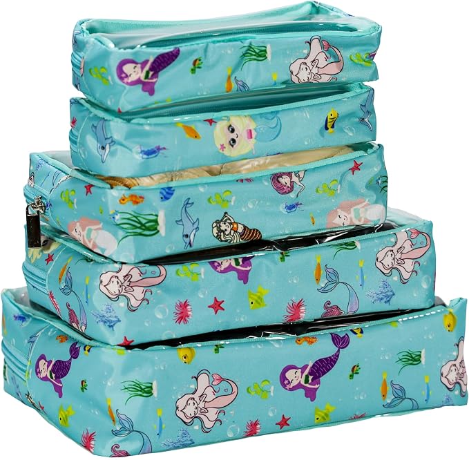 TSA Approved 5-Piece Diaper Bag Organizer Pouch Set Clear Waterproof TPU Kids - Image 5