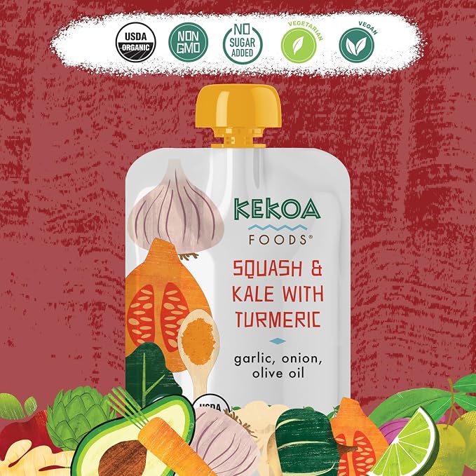 Kekoa Foods Squash & Kale with Turmeric Baby Food Purée | 100% USDA - Image 4