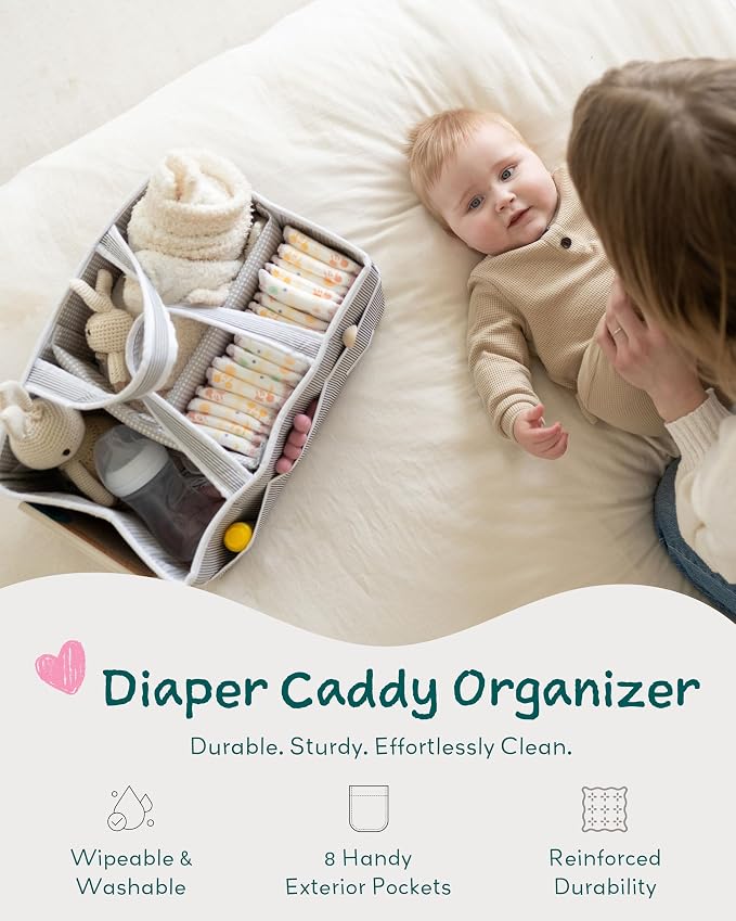 Lily Miles Baby Diaper Caddy Organizer, Baby Shower Basket - Image 2