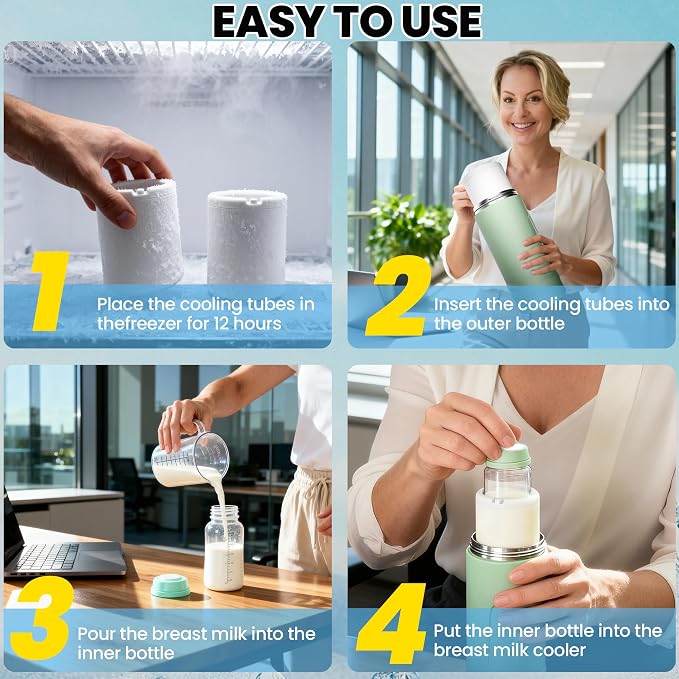 22oz Breast Milk Cooler Bottle, 360° Cooling - Image 6