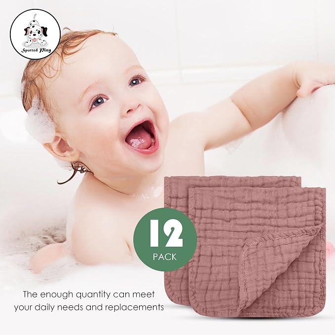 Muslin Burp Cloths 100% Cotton Large 20''x10'' Extra Soft and Absorbent Baby - Image 5