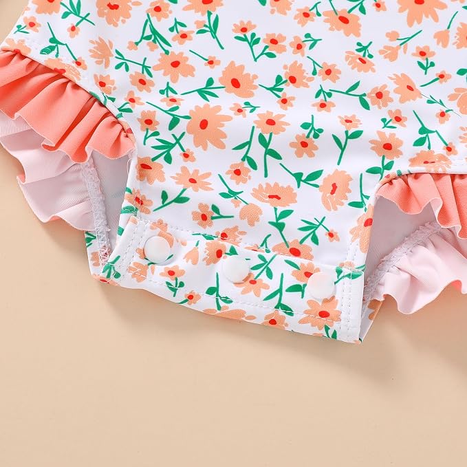 YOUNGER TREE Infant Baby Girls Swimsuit Long Sleeve Swimsuits One Piece - Image 5