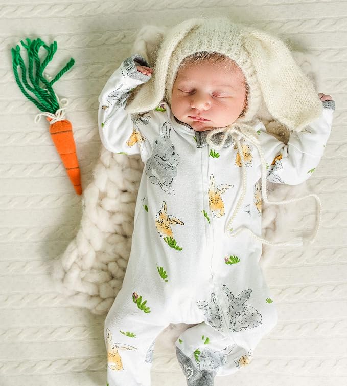Burt’s Bees Baby Boys' One-Piece Sleep and Play 100% Organic Cotton PJs - Image 2