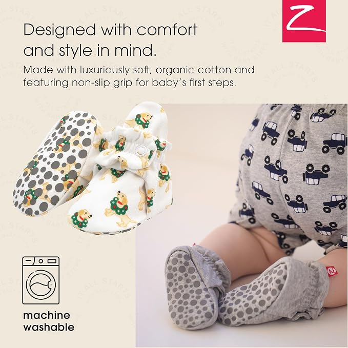 Zutano Organic Baby Booties Newborn Infant, Lost Baby Socks Solution, 18-24 - Image 2