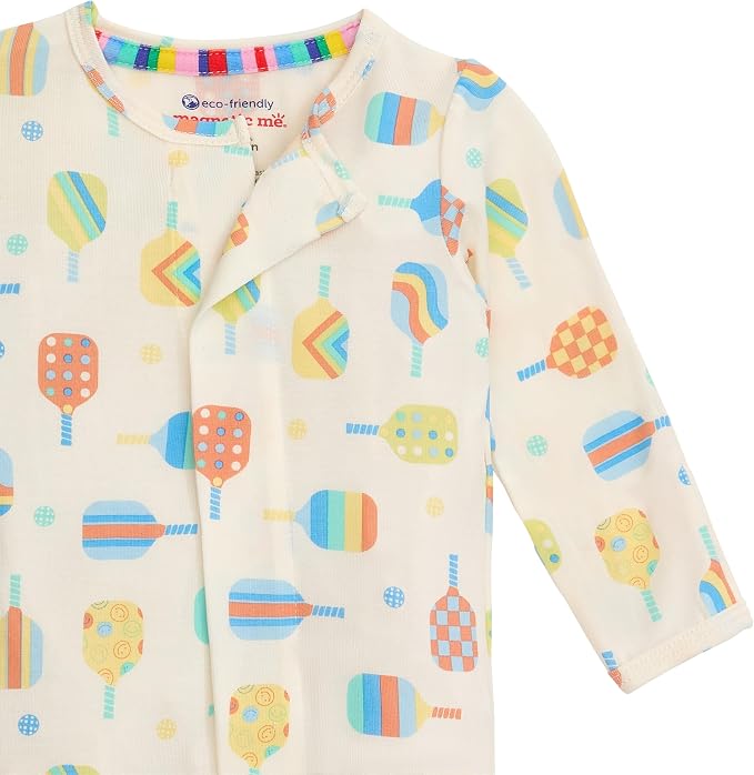 Magnetic Me Girls Modal Magnetic Baby Footie Pajamas | Silky Soft Modal Fabric - Image 2