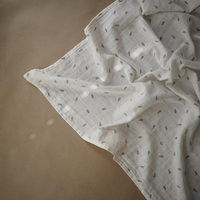 mushie Muslin Baby Swaddle Blanket | 100% Organic Cotton - Image 2