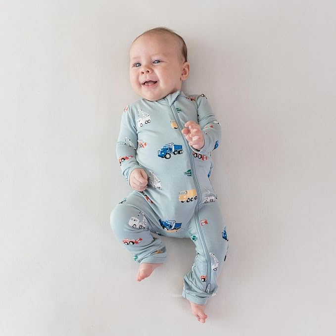 KYTE BABY Unisex Rayon Made From Bamboo Zippered Rompers 0-24 Months - Image 2