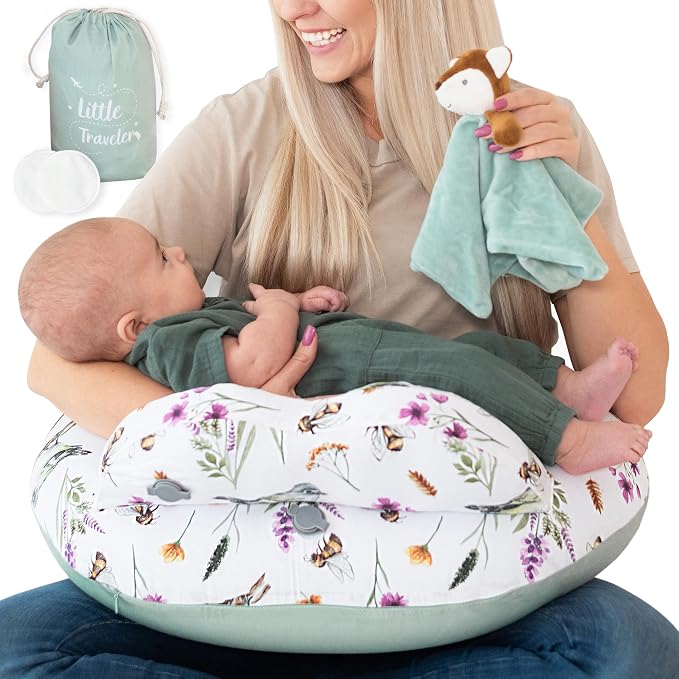 New Inflatable Breastfeeding Pillow & Travel Nursing Pillow by LittleTraveler