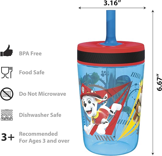 Zak Designs PAW Patrol Kelso Tumbler Set, Leak-Proof Screw-On Lid - Image 6
