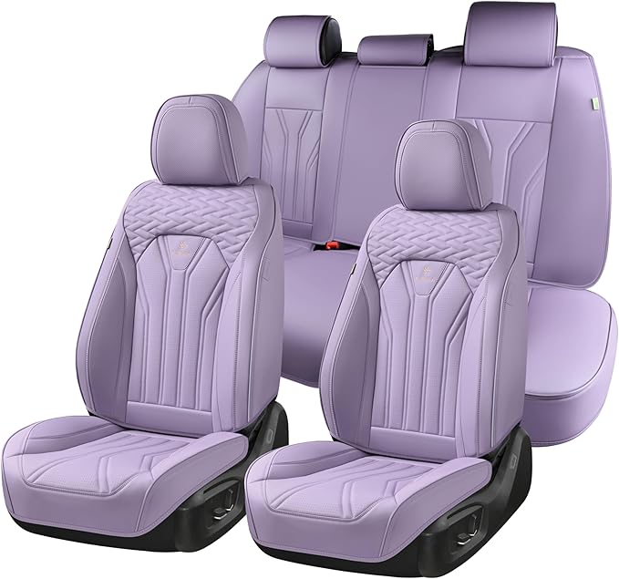 FLORICH Leather Car Seat Covers Full Set, Universal Full Coverage Car Seat by FLORICH