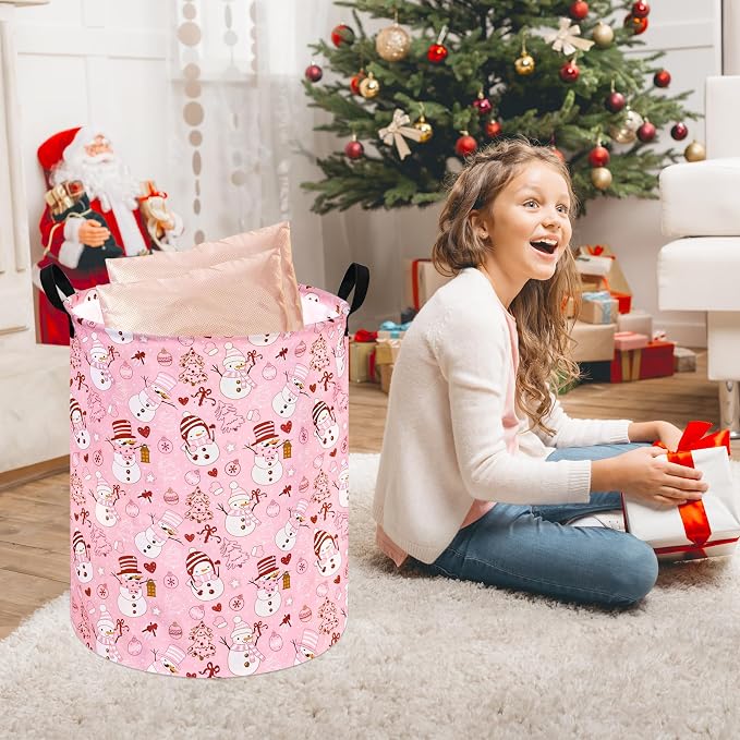 Round Laundry Hamper Storage Basket Laundry Organizer Storage Bins Clothes and - Image 5
