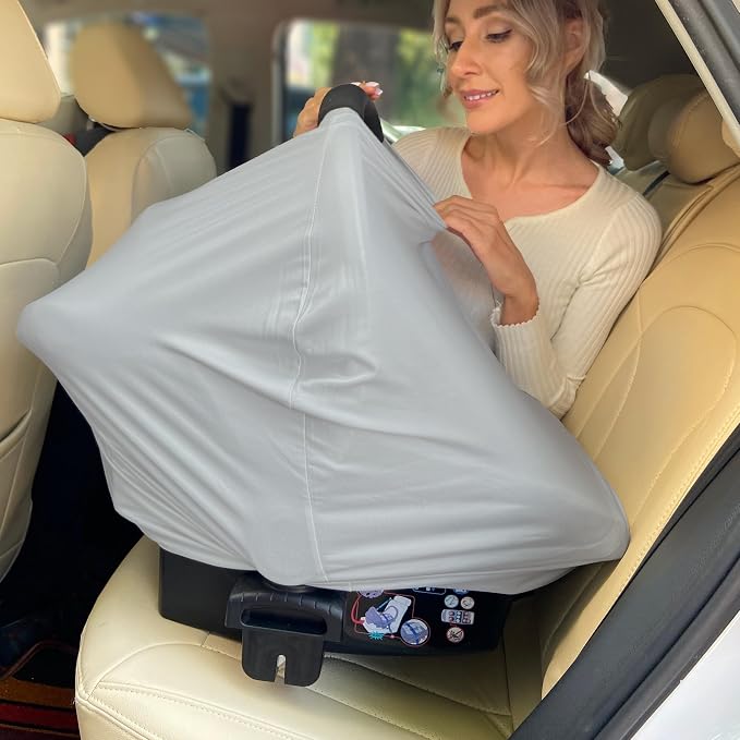 Breathable Car Seat Cover for Babies – Multi-Purpose Soft Rayon Nursing Cover - Image 6