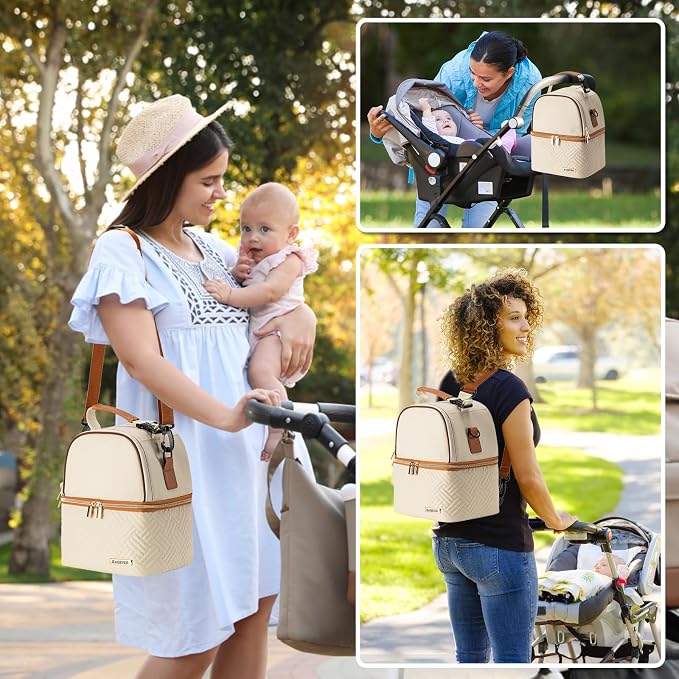 Breastmilk Cooler Bag with Ice Pack Fits 6 Baby Bottles up to 9 Ounce, Breast - Image 6