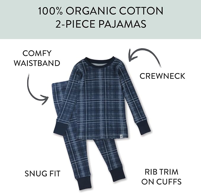HonestBaby 4 Piece Pajamas Sleepwear Pjs 100% Organic Cotton - Image 3