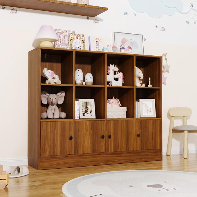 Brown Bookshelf, Wood Bookcase - Image 3