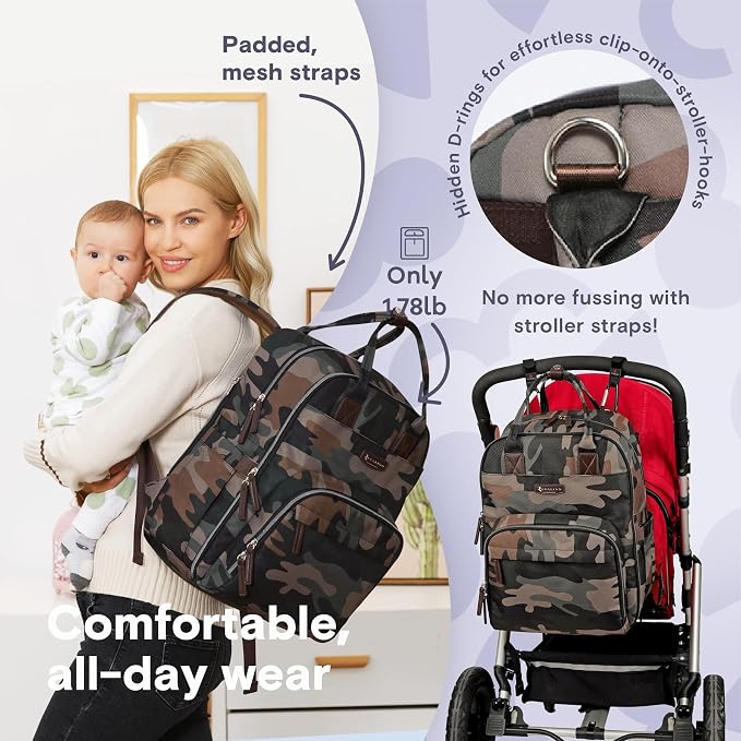 RUVALINO Diaper Bag Backpack, Large Capacity, Waterproof - Image 6