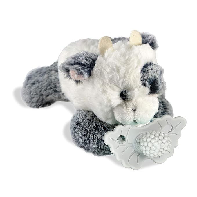 RaZbaby Cow RaZbuddy w/RaZberry Teething Relief Pacifier – Soothes Sore Gums by RaZbaby
