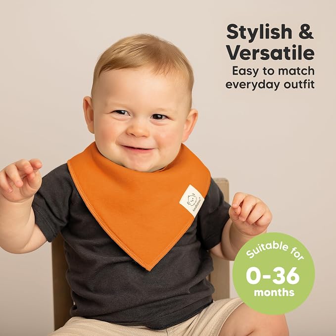 8-Pack Organic Baby Bandana Bibs - Image 4
