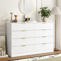 8 Drawer Dresser for Bedroom, Modern Fluted Double Dresser, Wooden Beside Table by Provideyouwithbestproduct%EF%BC%81
