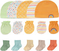 Newborn Baby Boy Girl Caps Mittens Socks Set Cotton Baby Essentials Accessories by MAMIMAKA