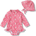 Infant Baby Girl Swimsuit One-Piece Long Sleeve Rash Guard by YOUNGERTREE