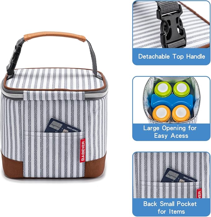 Breastmilk Cooler Bag with Ice Pack Fits 4 Baby Bottles Up to 5 Ounce, Baby - Image 4