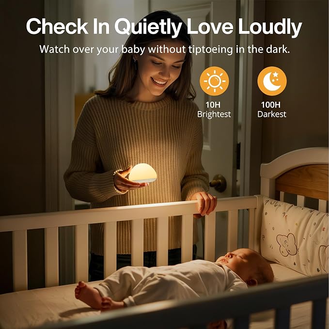 JolyWell Baby Night Light for Nursery, Soft Silicone Tap Control Night Lamp - Image 5
