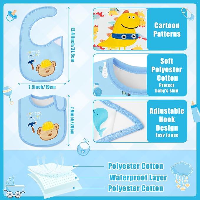 Cotton Waterproof Baby Bibs - Image 2