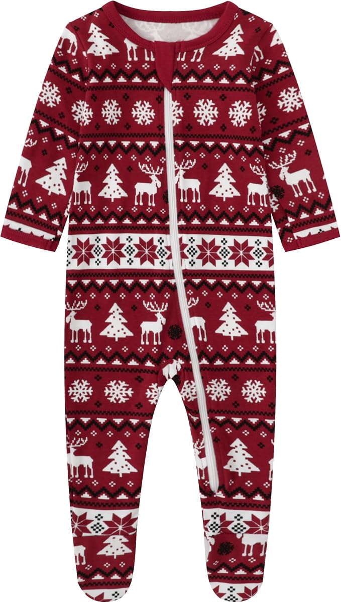O2 BABY Baby Boys Girls Organic Cotton Zip-Front Sleeper Pajamas, Footed Sleep by O2BABY