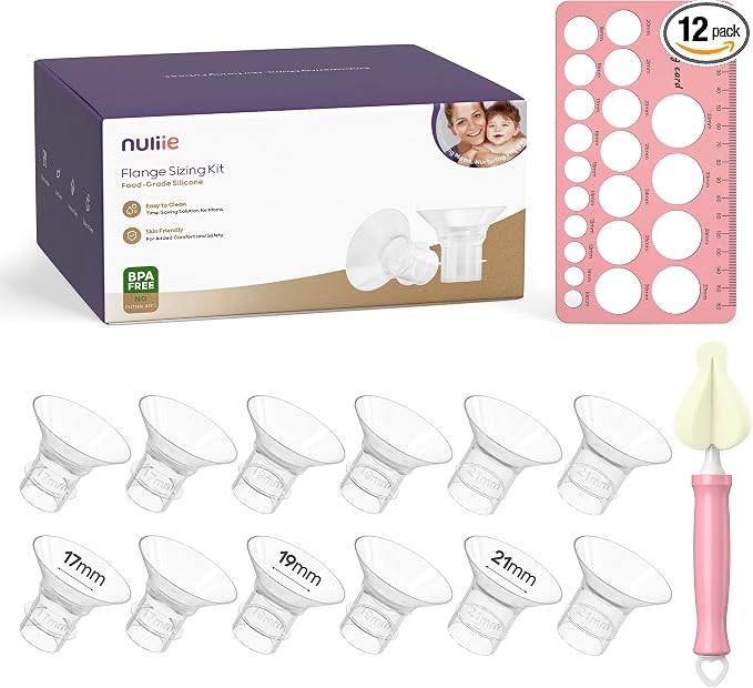 Nuliie 12PCS Silicone Flanges Insert Replacement Kit, Flange Sizing Kit by nuliie