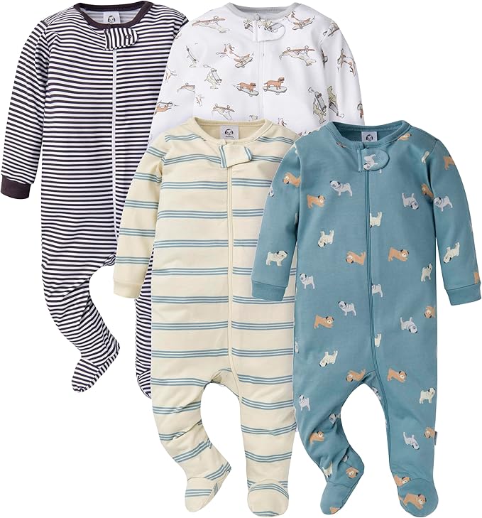 Gerber Baby Boys 4 Pack Sleep 'N Play Footie by Gerber
