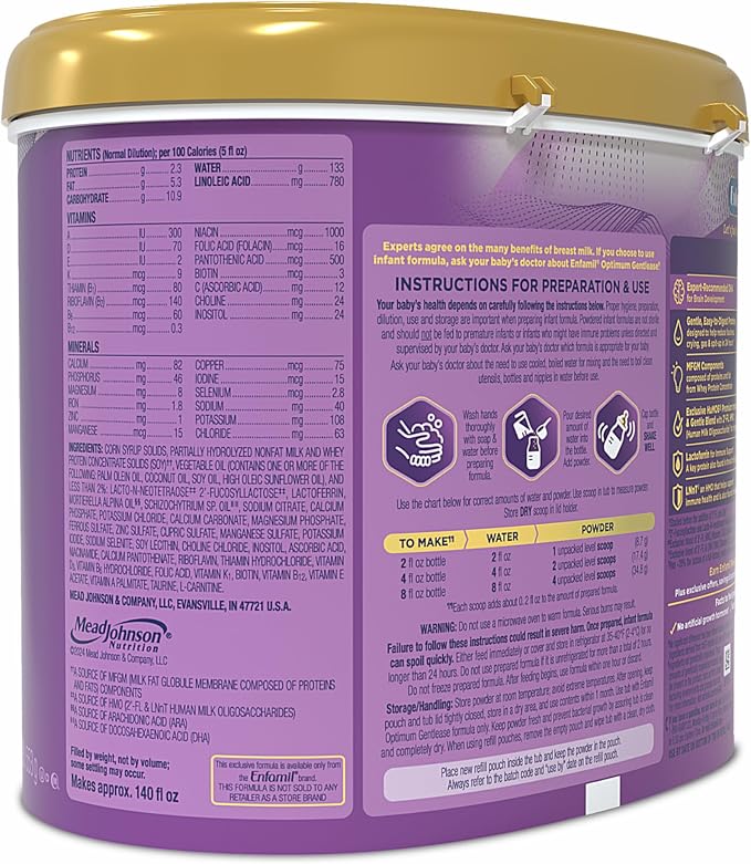 Enfamil Optimum Gentlease, Our Closest Formula to Breast Milk, - Image 11