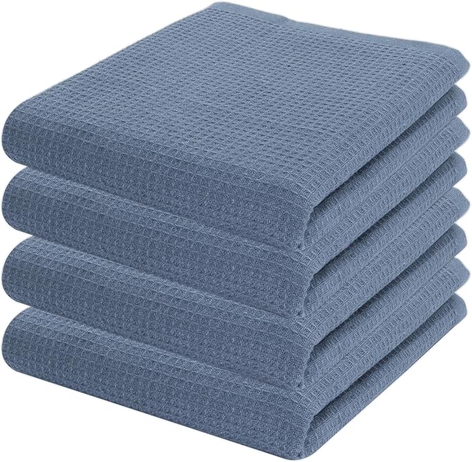 PurpleEssences Waffle Weave Kitchen Towel, 100% Cotton by PurpleEssences