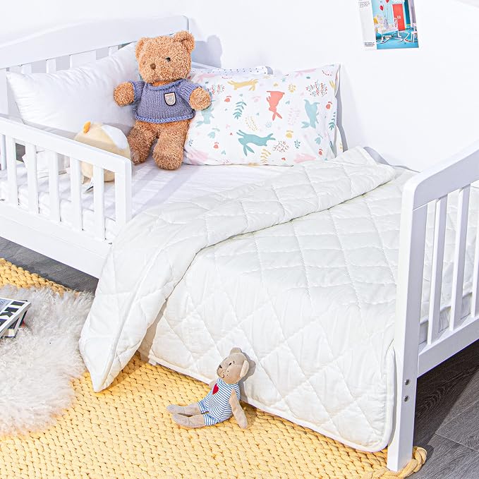 NTBAY Down Alternative Oversized Toddler Comforter, Super Soft and Warm Solid - Image 4