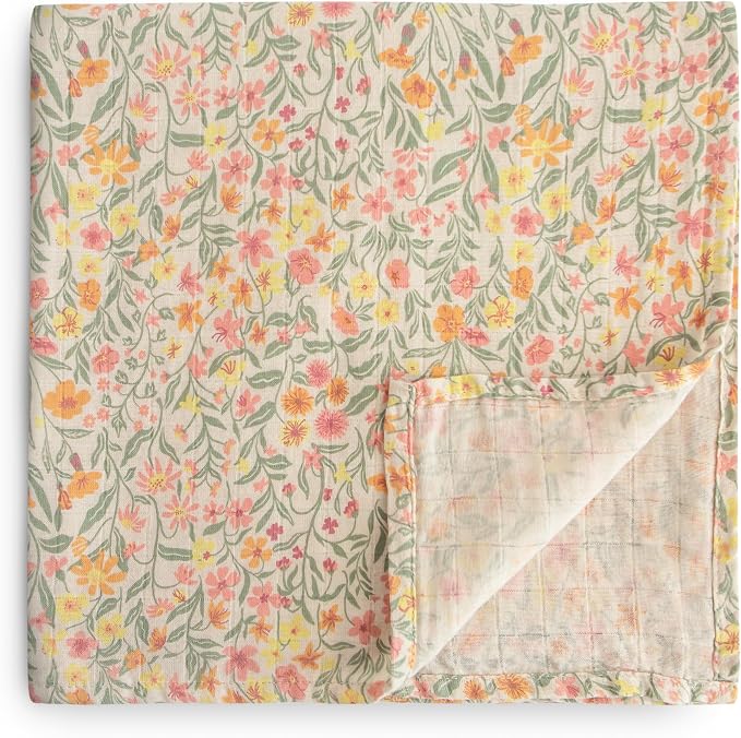 mushie Muslin Baby Swaddle Blanket | 100% Organic Cotton by mushie