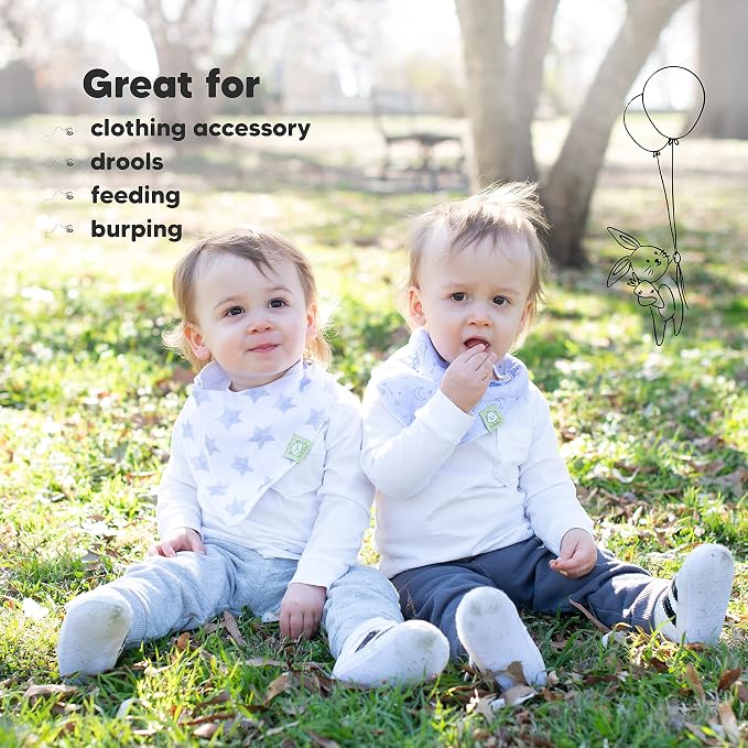 8-Pack Organic Baby Bandana Bibs - Image 5