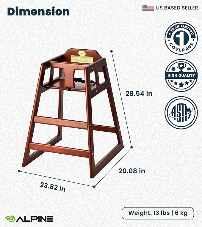 Alpine Wooden High Chairs for Babies and Toddlers - Image 3