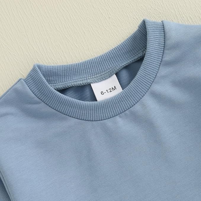 Kupretty Toddler Baby Boy Fall Winter Clothes Color Block Long Sleeve - Image 4