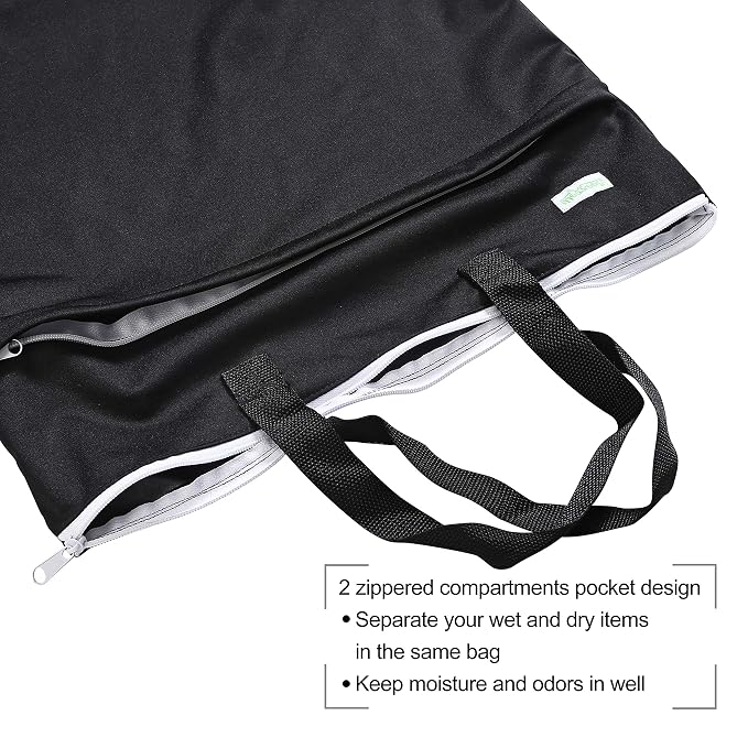 wegreeco Large Reusable Hanging Wet Dry Cloth Diaper Bag - Image 5