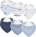 Susurration Muslin Baby Drool Bibs 6Pack Soft Triangular Adjustable Baby by Susurration